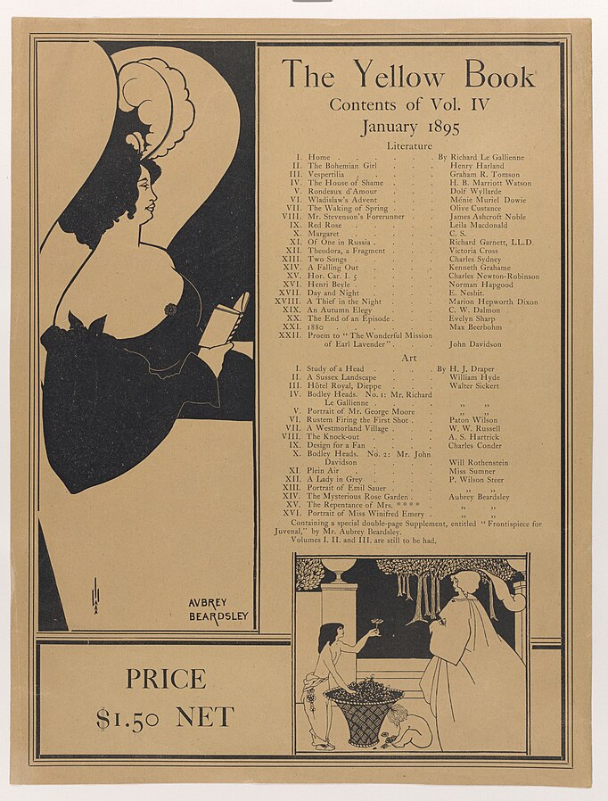Aubrey Beardsley, prospectus pour The Yellow Book, janvier 1895